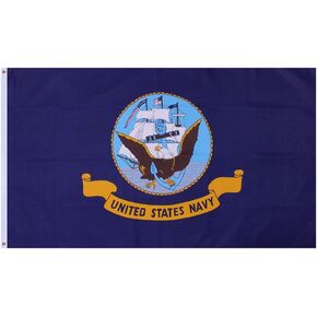 United States Navy Served With Pride Flag with Grommets 3ft x 5ft