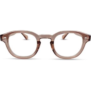 Pink Retro Clear Frame Blue Light Reading Glasses For Women 2.75 with Trendy Look & High Vision - Sturdy & Durable Blue Light Readers For Women - For All Face Shapes Womens Reading Glasses 2.75
