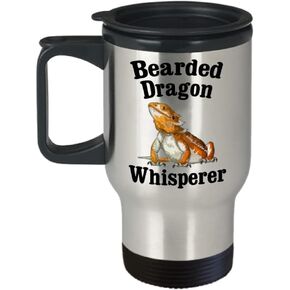 Bearded Dragon Whisperer Travel Mug - Bearded Dragon Whisperer Insulated Coffee Tumbler Cup - Bearded Dragon Whisperer Gifts