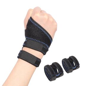 1 Pair Wrist Brace for TFCC Tears, Adjustable Wrist Brace for Triangular Fibrocartilage Complex Injury, One Size fits most for Left and Right Wrists(Blue)