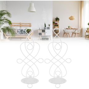Atyhao Wall Sconces Candle Holder, Candleholders Candle Sconces Set of 2 Iron Hanging Wall Candleholders Foldable Wall Candle Sconce Innovative Wall Candle Holder for Living Room (White)