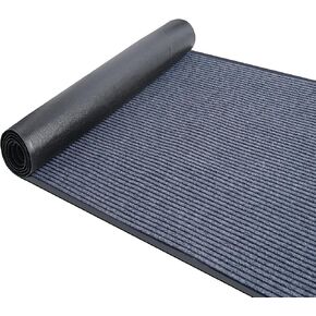 jxgzyy Commercial Door Mat Runner Rug 3 ft x 16.4 ft Commercial Outdoor Carpet Double Stripes Carpet with PVC Backing Area Rugs for Hallway Entryway Kitchen Balcony Garage Rug