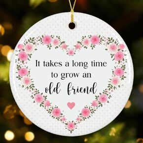 NewEleven Christmas Ornaments 2024 Friendship Gifts for Women Friends, Best Friend Birthday Gifts for Bestie, BFF, Old Friend - Best Friend Ornament