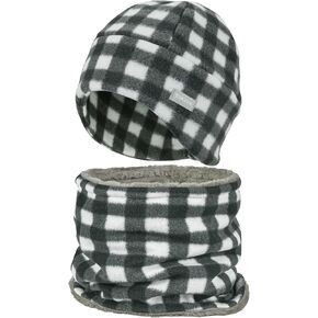 Sukeen Winter Beanie Hat Scarf Set for Men Women Warm Hat with Faux Fleece Neck Warmer Cold Weather Caps for Cycling Outdoor