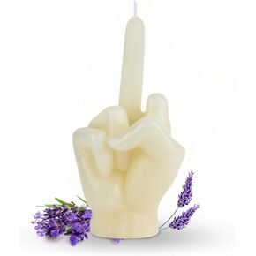 Middle Finger Scented Candle White Lavender Scented Candles Christmas Middle Finger Decor Candle Gifts Hand Gesture Aromatherapy Candle Desk Statues Fragrance Decoration for Bedroom Home Supplies in Saudi Arabia