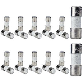 3.6x10mm 8A Ceramic Fast Blow Fuse Pack of 20 Mini Ceramic Fuse 8 Amp 250V Fast Acting Universal Travel Adapter Replacement Fuses