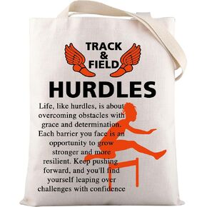 VAMSII Hurdles Track and Field Gifts Hurdles Runner Shoulder Bag Hurdles Gift for Hurdling Team Coach Track Squad Member Gift