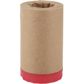 Pre-Taped Masking Paper Automotive Paint Masking Paper Kraft Paper Natural Fiber Material 1 Pc 1500x20cm / 49.21ftx7.87" Brown Red