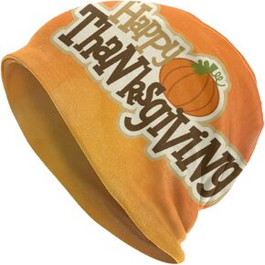 Thanksgiving Beanie Chemo Hat Cancer Headwear Knitted Hats Baggy Slouchy Scarf Cap for Adults Women Men