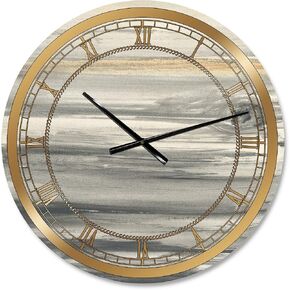DesignQ 'White Onyx Natural White Marble' Glam Wall Clock for Home Bedroom Bathroom Office Living Room Decoration