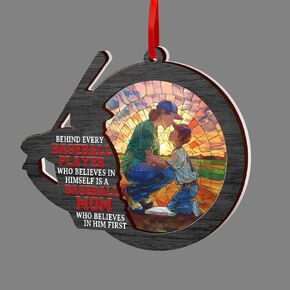 Football Ornament, Football Ornaments for Christmas Tree, 2 Layer Wood & Acrylic Christmas Ornament 2024, Football Lover Onament, Football Ornament Lover Gift, Friendship Football Christmas Ornament