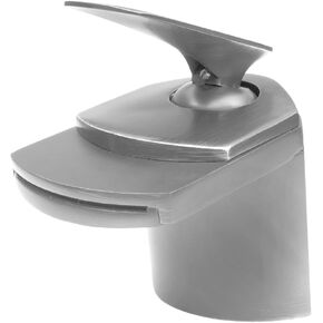 Novatto WAVE Single Lever Waterfall Lav Faucet, Brushed Nickel