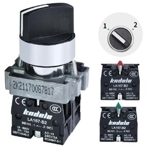 10Amp 3 موقف مفتاح دوار مع الضوء الأخضر 22 مللي متر 7/8in تصاعد ثقب مفتاح جهاز انتقاء الحفاظ على DPDT 2NO 2NC الإغلاق التبديل 600 فولت التيار المتناوب