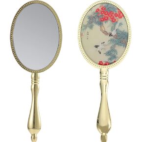 Beavorty Handheld Vanity Mirror Vintage Vanity Mirror Plastic Dresser Oval Mirrors Makeup Handheld Cosmetic Mirror Vanity Cute Hand Mirror Portable Hand Mirror Practical Hand Mirror Girl