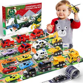 Advent Calendar 2024, Christmas Building Blocks Countdown Calendar for Boys Girls, 24 Days Christmas Scene Collectible Surprises, Xmas Gifts for Kids Adult