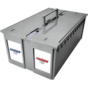 BCW 2-Row Graded Collectible Card Bin - Gray | Stackable, Acid-Free Plastic Trading Card Box | Customizable Card Storage with Additional Partitions | Compatible with PSA, BGS, SGC, CSG, HGA (6 Pack)