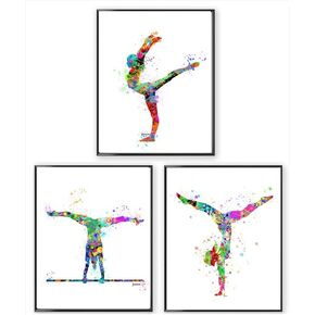 Gymnastics Posters for Teen Girls Room,Gymnastics Wall Art for Girs Room, Gymnastics Room Decorations for Girls,Gymnastics Wall Decor for Girls Bedroom, UNFRAMED-8"X10"