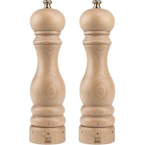 Peugeot Paris U'Select 9-Inch Pepper & Salt Mill Set, Natural Beechwood
