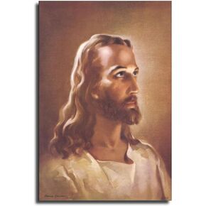 Head Portrait of Christ Jesus Canvas Art Poster And Wall Art Picture Print Modern Family Bedroom Decor Posters 12x18inch(30x45cm)