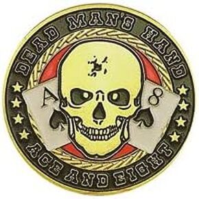 DA VINCI Hand Painted Poker Card Guard Protector - Dead Man's Hand