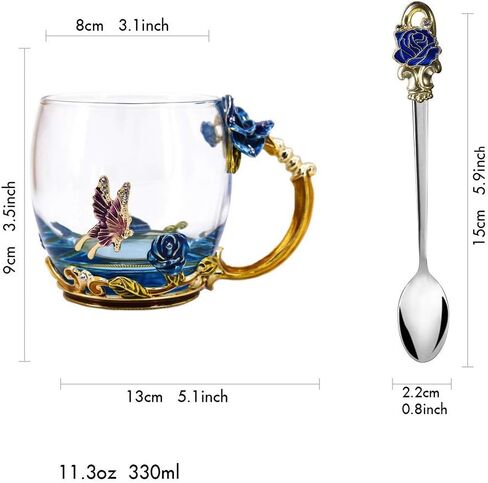 Luka Tech 35OZ Enamel Glass Flower Teapot With Removable Loose Tea Leaf Infuser Tea Maker,Gifts For Women,Mom,Mothers Day,Christmas,Birthday,Valentines Day in Saudi Arabia