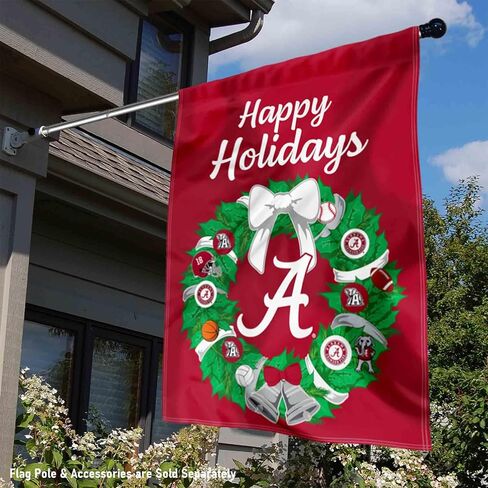 Alabama Crimson Tide Happy Holidays Christmas Banner Flag in Saudi Arabia