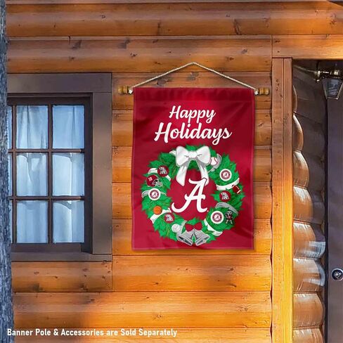 Alabama Crimson Tide Happy Holidays Christmas Banner Flag in Saudi Arabia
