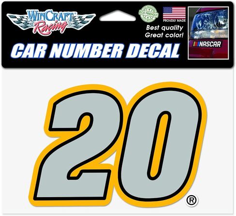 ملصقات أرقام السيارة WinCraft NASCAR Joe Gibbs Racing Erik Jones NASCAR Erik Jones #20، متعددة الألوان، غير متوفرة in Saudi Arabia