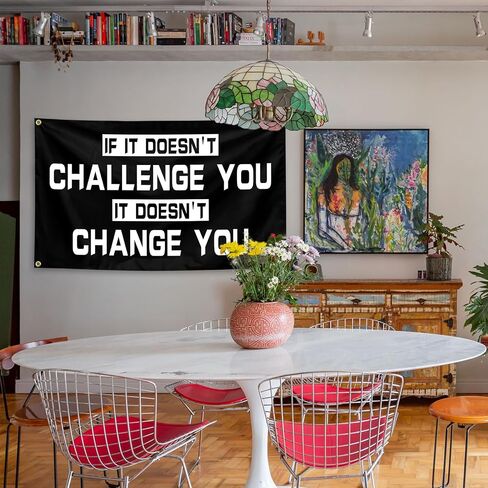 Generic If It Doesn't Challenge You, IT Doesn't Change You For Room Guys Home Gym Bedroom Office College Dorm in Saudi Arabia