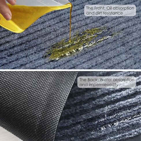 jxgzyy Commercial Door Mat Runner Rug 3 ft x 16.4 ft Commercial Outdoor Carpet Double Stripes Carpet with PVC Backing Area Rugs for Hallway Entryway Kitchen Balcony Garage Rug in Kuwait