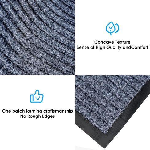 jxgzyy Commercial Door Mat Runner Rug 3 ft x 16.4 ft Commercial Outdoor Carpet Double Stripes Carpet with PVC Backing Area Rugs for Hallway Entryway Kitchen Balcony Garage Rug in Kuwait