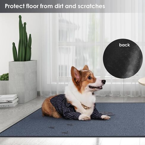 jxgzyy Commercial Door Mat Runner Rug 3 ft x 16.4 ft Commercial Outdoor Carpet Double Stripes Carpet with PVC Backing Area Rugs for Hallway Entryway Kitchen Balcony Garage Rug in Kuwait