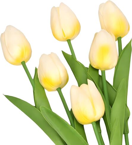 10 Pcs Blue Tulips Fake Artificial Flowers Real Touch 13" Silk Flower for Home Decor Wedding Bouquet Decorations Floral Arrangements in Saudi Arabia