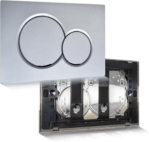 Wall Hung Toilet Water Tank Dual Flush Plate,Compatible with Geberit Sigma01-115.770.21.5,Noise Reduction,Toilet Replacement Parts with Plastic,Easy Installation(Plated) in Saudi Arabia