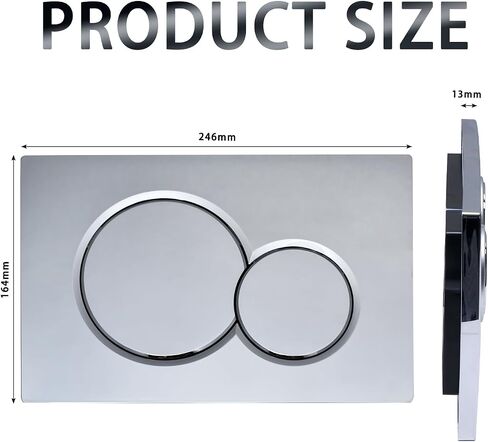 Wall Hung Toilet Water Tank Dual Flush Plate,Compatible with Geberit Sigma01-115.770.21.5,Noise Reduction,Toilet Replacement Parts with Plastic,Easy Installation(Plated) in Saudi Arabia