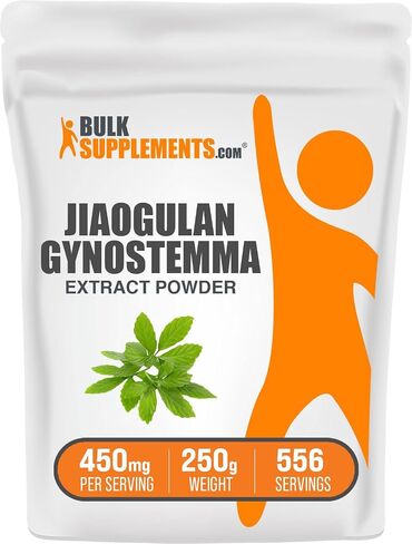 BulkSupplements.com Jiaogulan Extract Powder - Gynostemma Pentaphyllum, Jiaogulan Powder - Gynostemma Extract Powder - Vegan & Gluten Free, 450mg per Serving, 250g (8.8 oz) (Pack of 1) in Saudi Arabia
