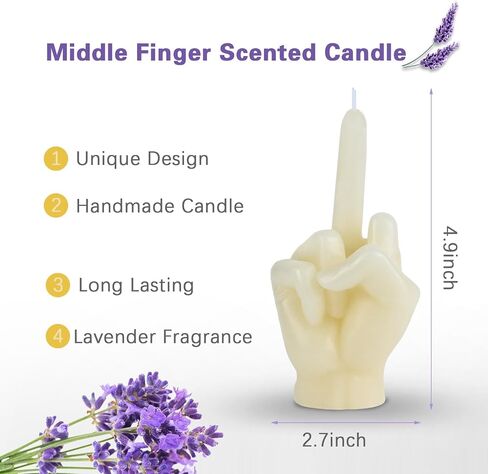شمعة معطرة بالإصبع الأوسط، شموع معطرة بالخزامى الأبيض، عيد الميلاد، ديكور الإصبع الأوسط، هدايا شمعة، لفتة اليد، شمعة العلاج العطري، تماثيل مكتبية، ديكور العطر لغرفة النوم، لوازم المنزل in Saudi Arabia