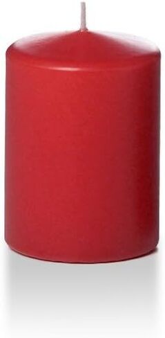 yummi 3" x 4" Ruby Red Round Pillar Candles - 3 per Pack in Saudi Arabia