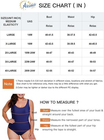 بدلة سباحة نسائية من Aleumdr مقاس كبير، فستان سباحة قطعة واحدة، تغطية كاملة، تحكم في البطن، بدلة استحمام مع تنورة in Kuwait