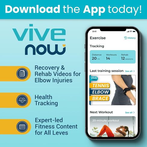 Vive Tennis Elbow Brace للرجال والنساء 2 Pack - دعامة الكوع لالتهاب الأوتار لالتهاب الجراب ومرفق لاعبي الغولف والتهاب اللقيمة الوسطي والتهاب المفاصل وتخفيف الألم - شريط دعم الذراع، تخفيف آلام الساعد قابل للتعديل (أسود) in Kuwait
