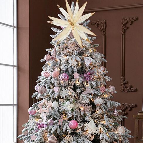 4Pcs Large Poinsettias for Christmas Tree,16inch Large Poinsettias Artificial Christmas Flowers Picks with Long Stems for Xmas Tree Party Holiday Wedding Decorations (Champagne) in Saudi Arabia