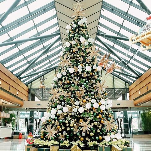 4Pcs Large Poinsettias for Christmas Tree,16inch Large Poinsettias Artificial Christmas Flowers Picks with Long Stems for Xmas Tree Party Holiday Wedding Decorations (Champagne) in Saudi Arabia