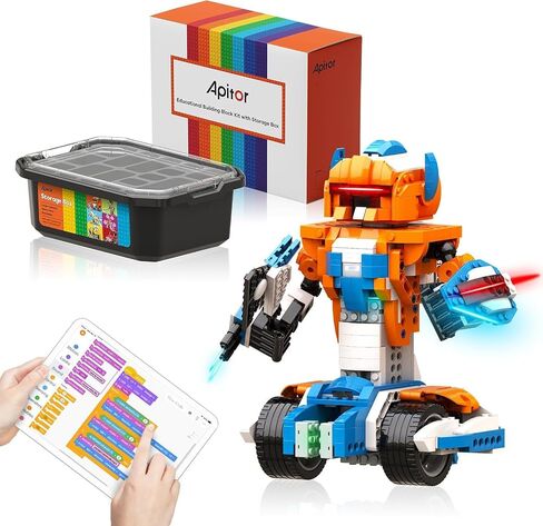 Apitor 20-in-1 Robot Toys for 6 7 8 9 10 11 12+ Years Old Teen Boys Girls, Upgrade Programmable Building Kit with APP Remote Control, STEM Projects Educational Birthday Gift for Kids Ages 6-8 8-12 in Kuwait