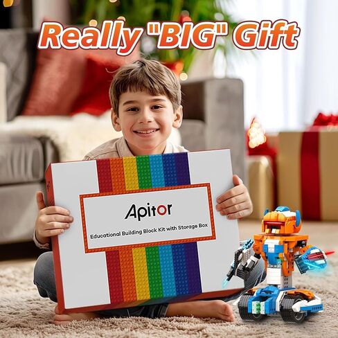 Apitor 20-in-1 Robot Toys for 6 7 8 9 10 11 12+ Years Old Teen Boys Girls, Upgrade Programmable Building Kit with APP Remote Control, STEM Projects Educational Birthday Gift for Kids Ages 6-8 8-12 in Kuwait