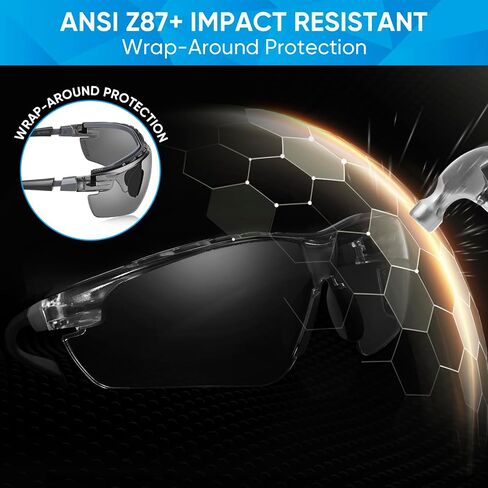 TICONN Safety Glasses for Men and Women, Adjustable Arms, ANSI Z87.1 Anti-Fog, Scratch Proof Eye Goggles, UV Protection in Saudi Arabia