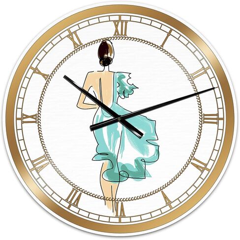 DesignQ 'White Onyx Natural White Marble' Glam Wall Clock for Home Bedroom Bathroom Office Living Room Decoration in Saudi Arabia