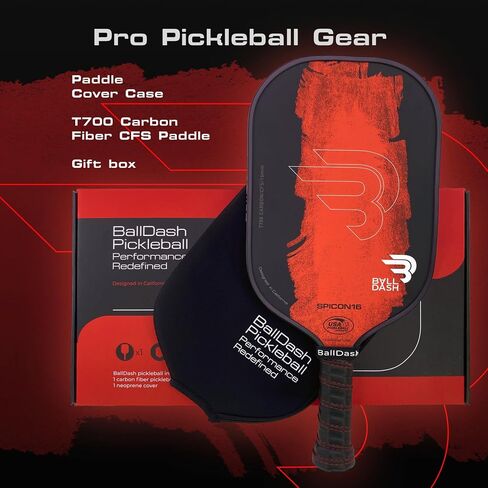 Pickleball Paddles -4 Options to Choose from for Any Level of Play. Variations Pro, Advanced USAPA Approved, Intermediate, Athletic Set of 2 - Pickleball Rackets T700 Raw Carbon Fiberglass Surface in Saudi Arabia