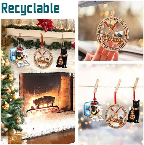 Football Ornament, Football Ornaments for Christmas Tree, 2 Layer Wood & Acrylic Christmas Ornament 2024, Football Lover Onament, Football Ornament Lover Gift, Friendship Football Christmas Ornament in Kuwait