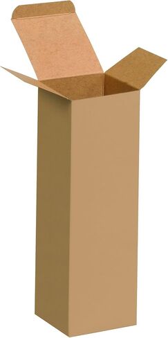 BOX USA BRTS13 Reverse Tuck Folding Cartons, 2" x 2" x 7", Kraft (Pack of 500) in Saudi Arabia