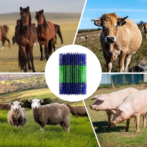 Livestock Scratch Brushes, Horse Scratcher Cattle Scratcher Grooming Horse Supplies, Relieve Itchy Livestock Back Massage Brush for Sheep,Cattle,Horses,Pigs and Other Livestock(with screws) in Saudi Arabia